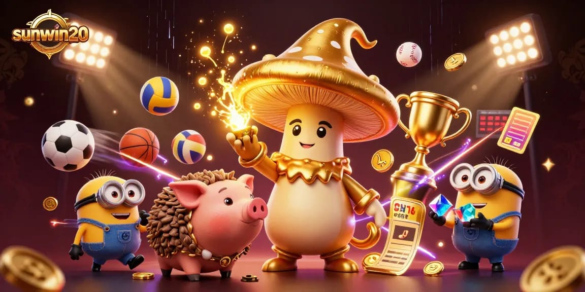 Experience exhilarating thrills with sunwin20, as unique magical elements and sports collide in a vibrant casino atmosphere.