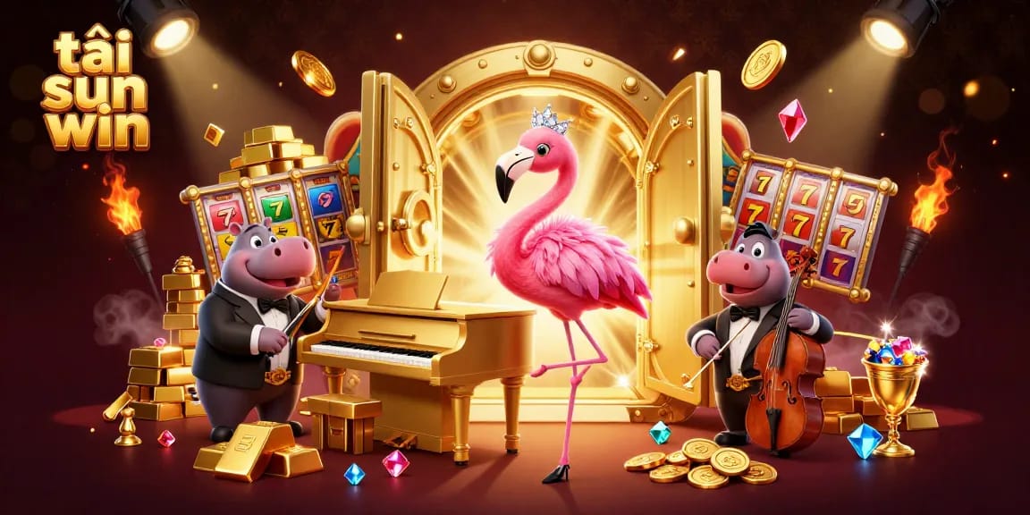 Engage with the exciting gameplay of tải sun win, featuring a vibrant casino scene filled with treasures