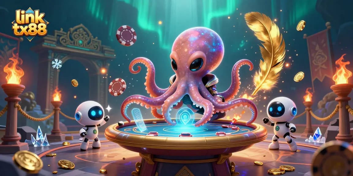 Engage with casino fun at link tx88, featuring an alien octopus and exciting poker action.