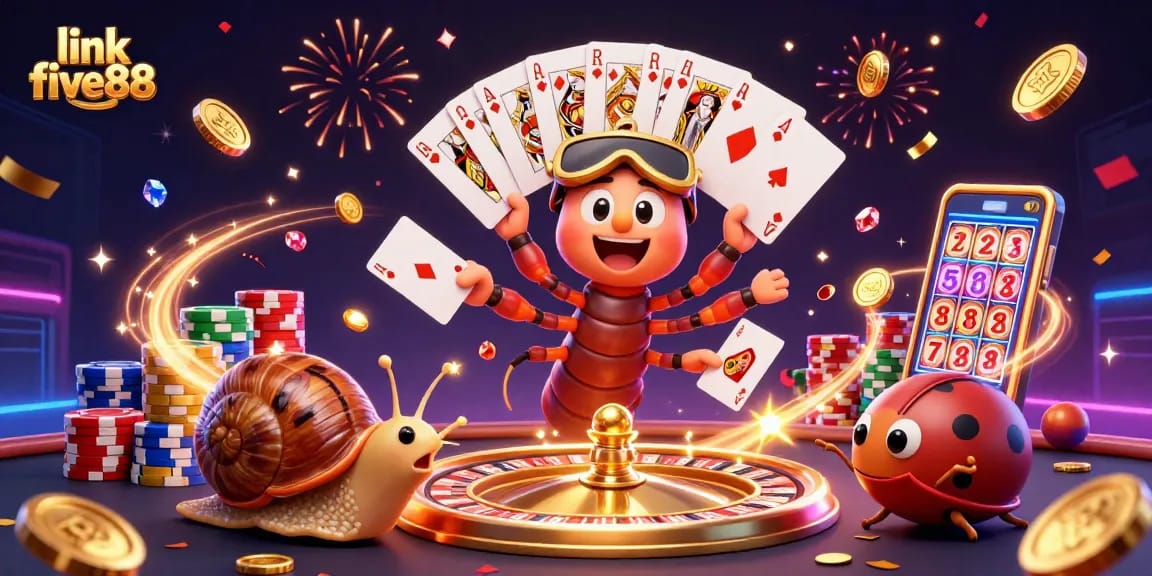 Spin into action with link five88 as vibrant dealer characters create a lively casino atmosphere.