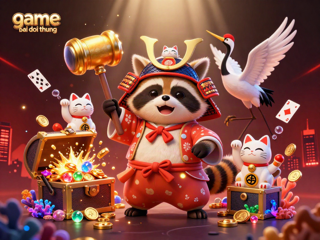 Experience the excitement of game bai doi thuong with colorful characters and dynamic casino elements.