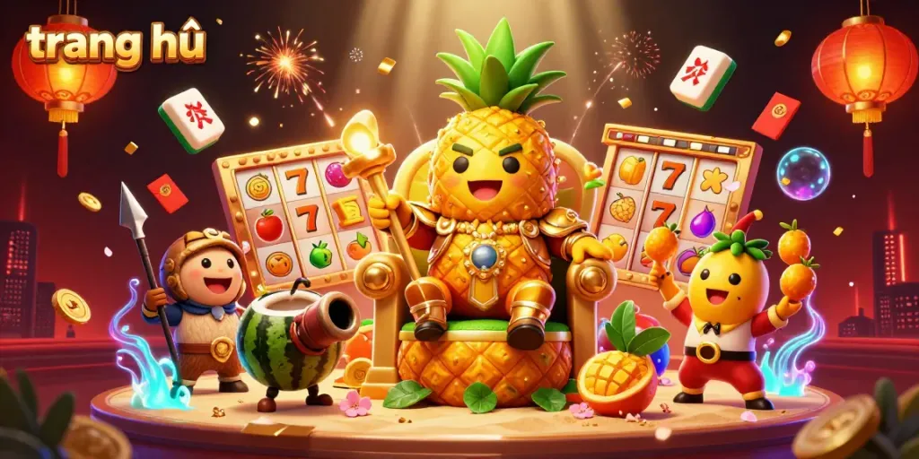 Play and win with trang chủ at our vibrant casino featuring a pineapple king and exciting game elements.