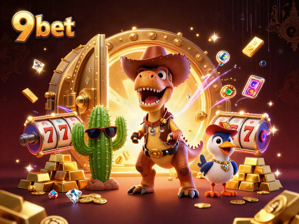 Win at 9 bet with lively dinosaur characters in an action-packed casino environment