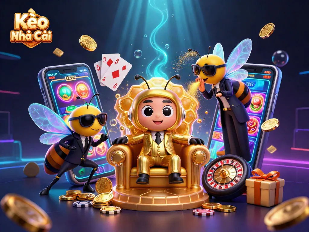 Place bets with Kèo Nhà Cái while enjoying thrilling casino elements in a vibrant digital scene.