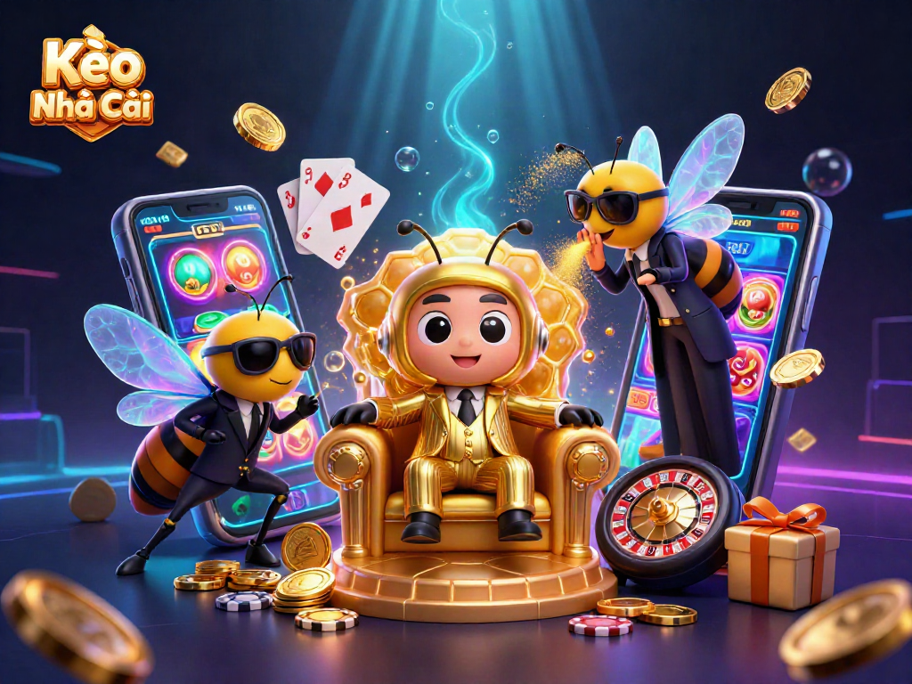 Place bets with Kèo Nhà Cái while enjoying thrilling casino elements in a vibrant digital scene.