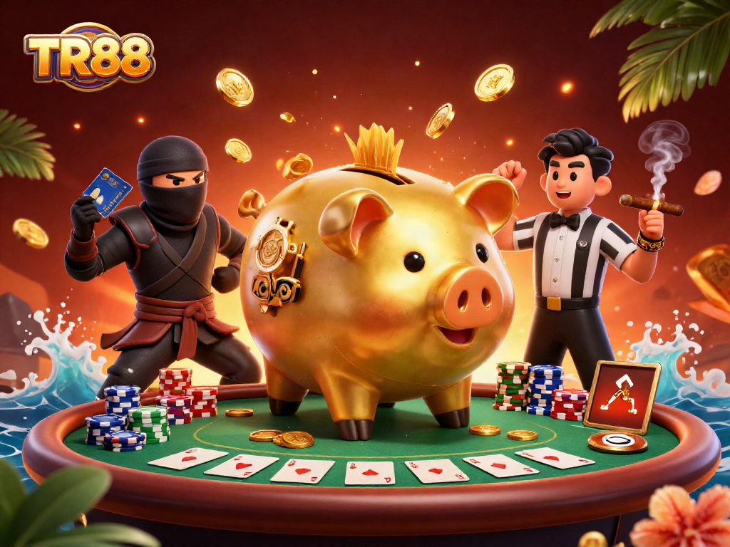 Engage with the vibrant world of TR88 casino gaming as a sumo wrestler portrays epic wins.