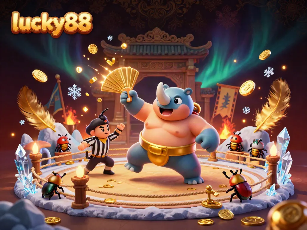 Experience winning moments at lucky88 with dynamic characters in a vibrant 3D casino scene.