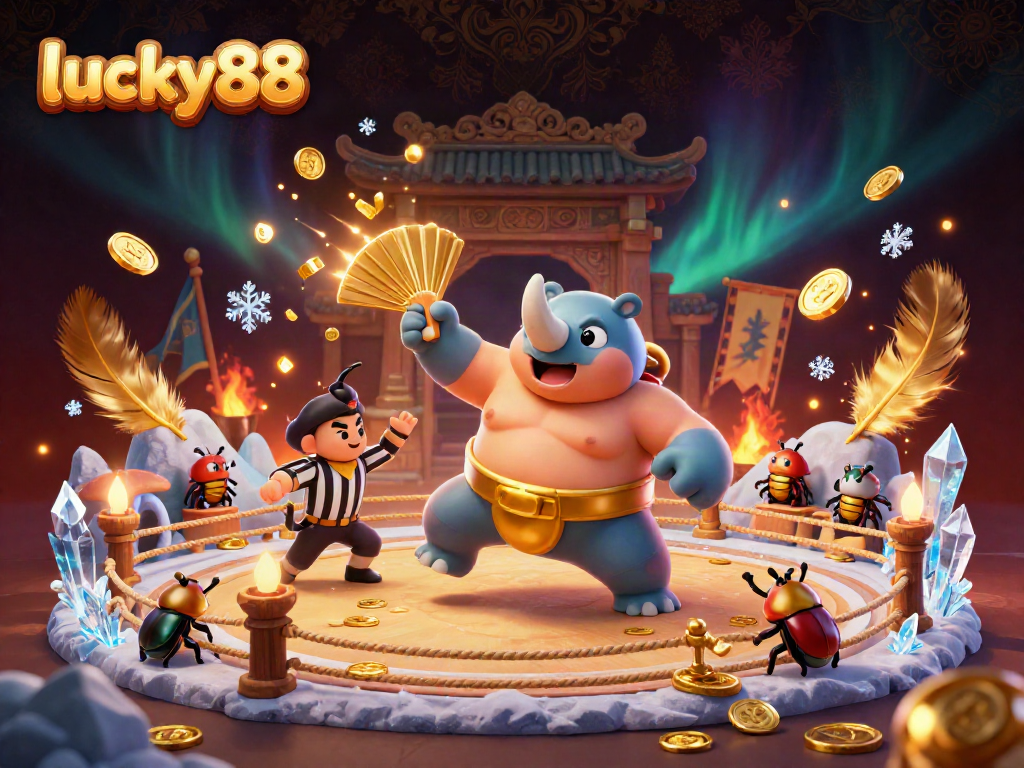 Experience winning moments at lucky88 with dynamic characters in a vibrant 3D casino scene.