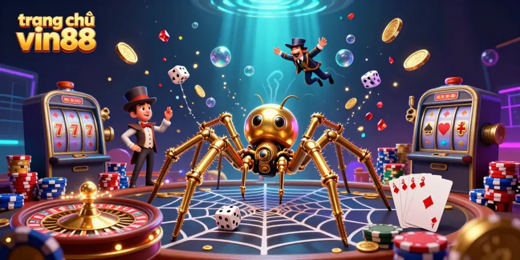 Experience vibrant gaming excitement on trang chủ vin88 with steampunk elements and casino themes.