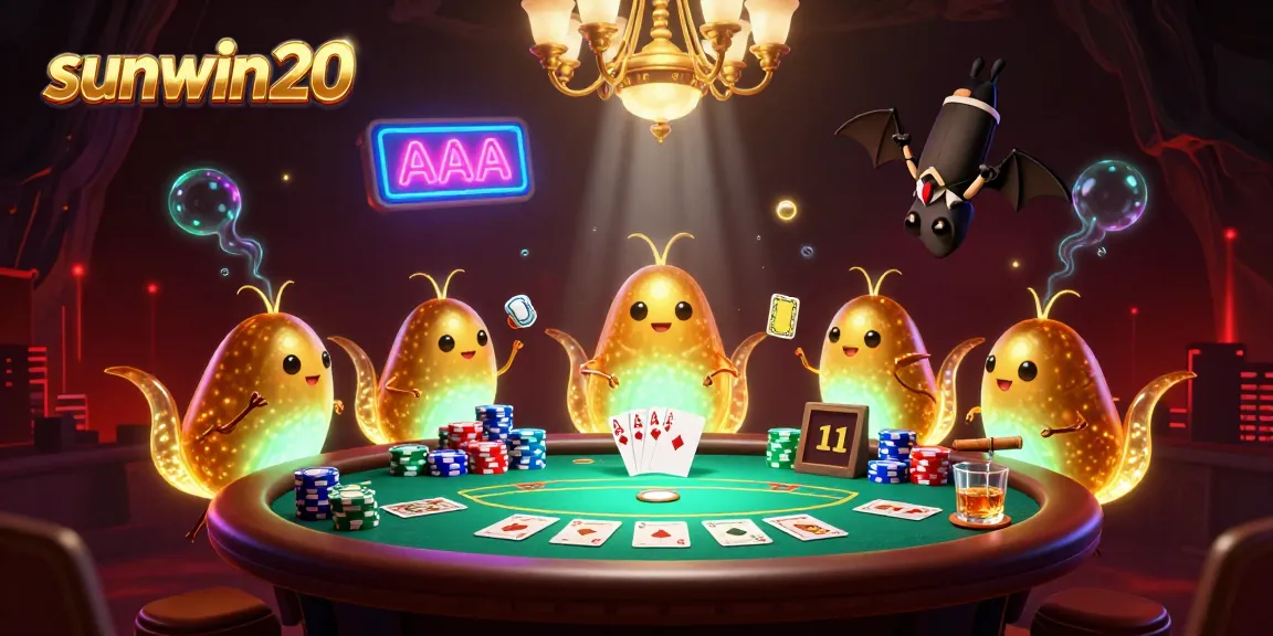 Experience thrilling games at sunwin20, featuring glowing glowworms in a vibrant cave casino scene.