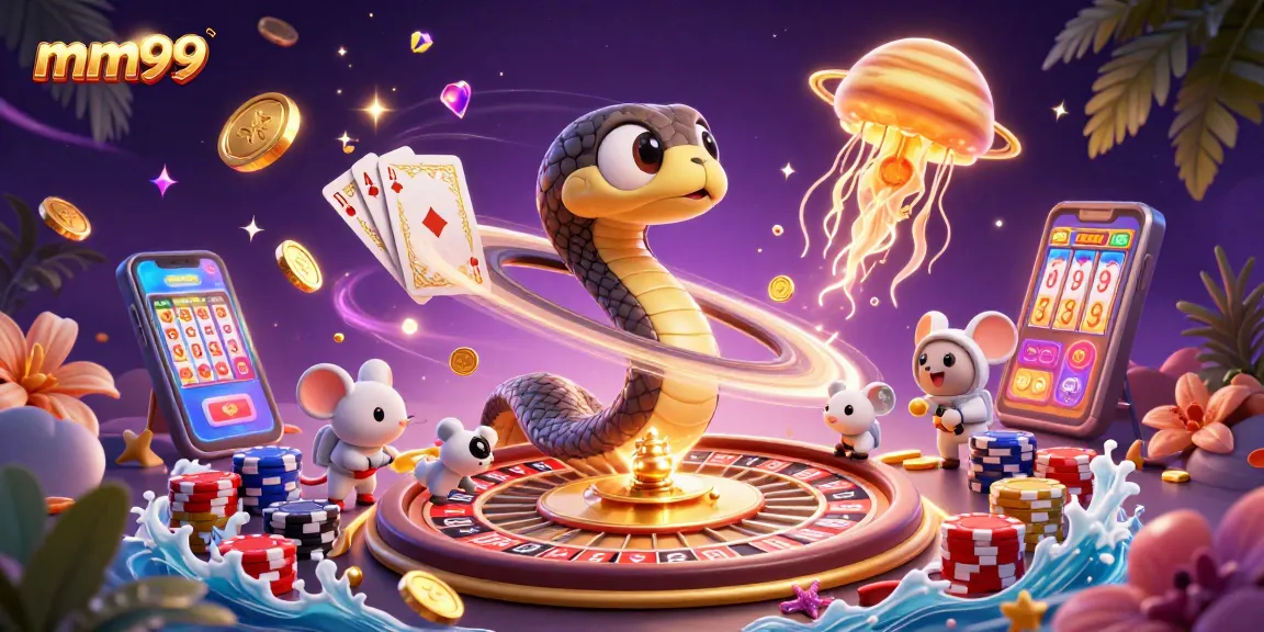 mm99 players engaging with a cosmic roulette scene featuring vibrant characters and excitement